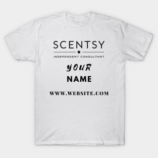 scentsy independent consultant gift ideas with custom name and website T-Shirt